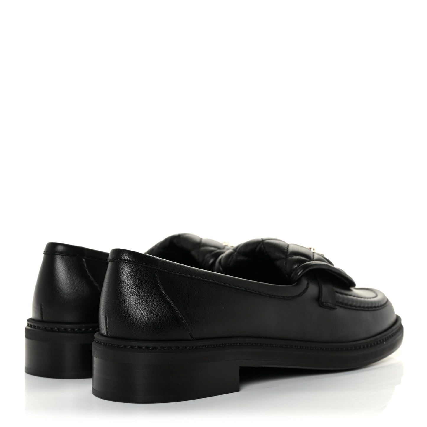 Lambskin Quilted CC Turnlock Loafers 38.5 Black