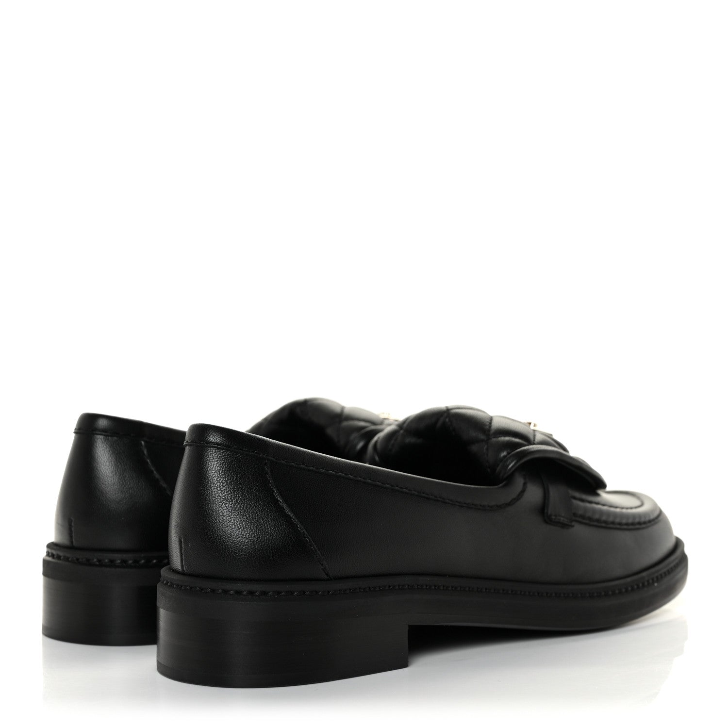 Chanel Lambskin Quilted CC Turnlock Loafers 38.5 Black 4 of 9