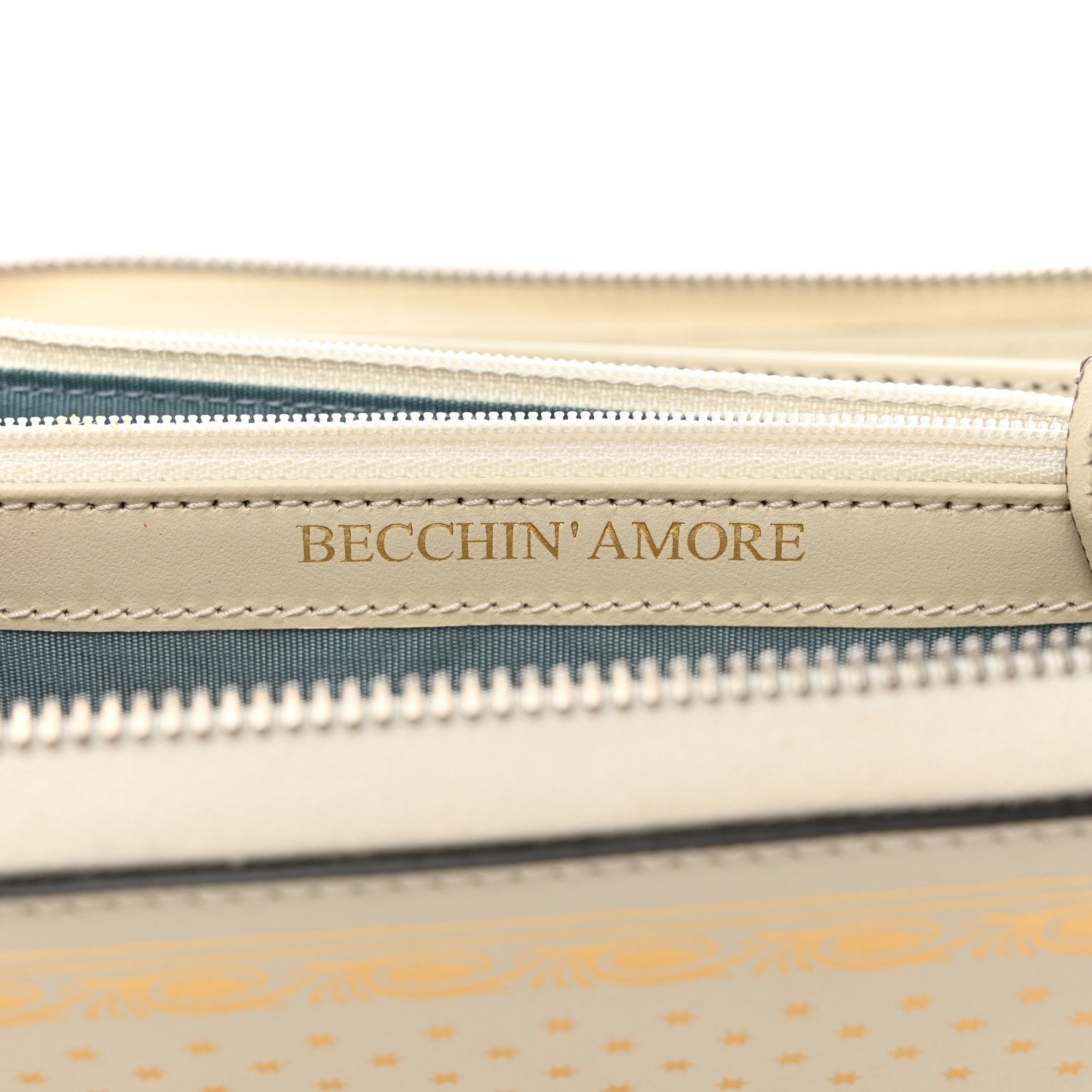 Gucci X SEGA Calfskin GUCCY Stars Zip Around Wallet Mystic White Gold 9 of 10