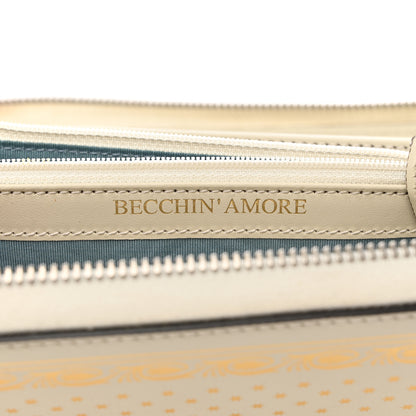 Gucci X SEGA Calfskin GUCCY Stars Zip Around Wallet Mystic White Gold 9 of 10