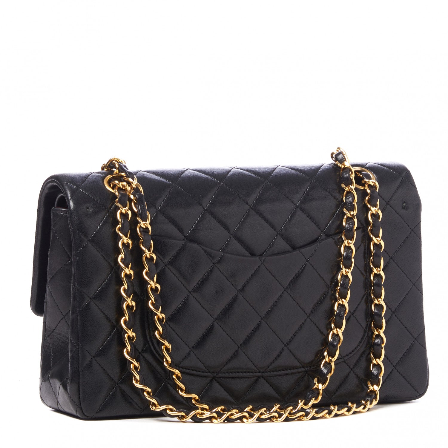 Chanel Lambskin Quilted Medium Double Flap Black 2 of 9
