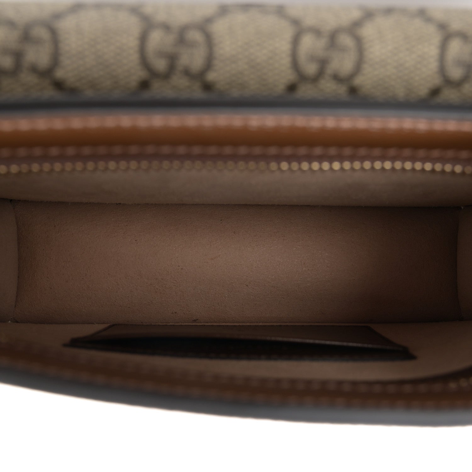 Gucci GG Supreme Monogram Canvas Interlocking G Belt Bag Beige Ebony 5 of 10