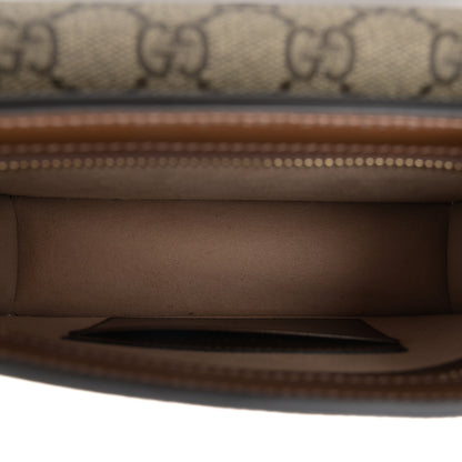 Gucci GG Supreme Monogram Canvas Interlocking G Belt Bag Beige Ebony 5 of 10