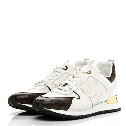Louis Vuitton Calfskin Monogram Run Away Sneakers 39.5 White 3 of 9