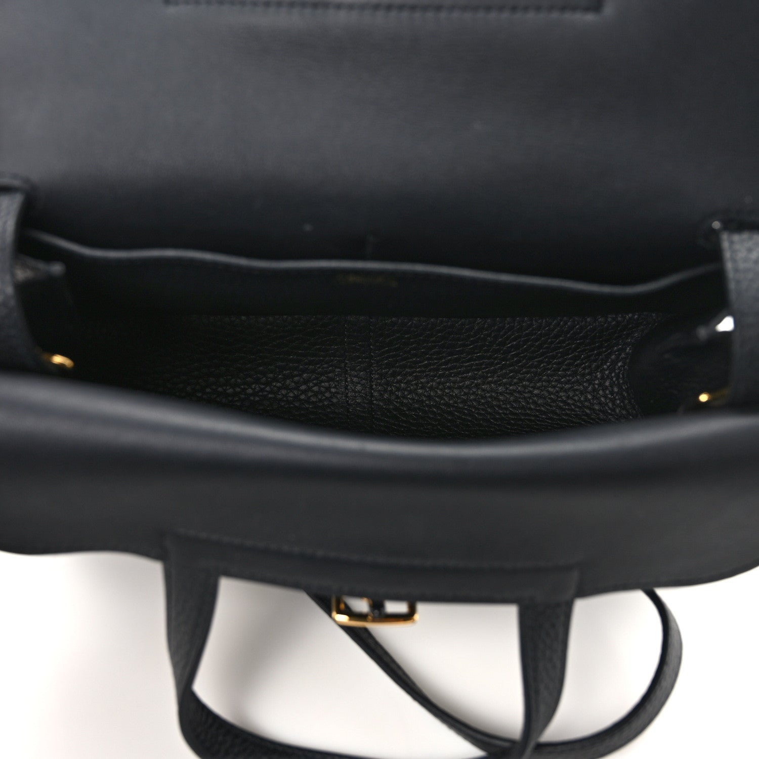 Hermes Taurillon Clemence Halzan 25 Black 5 of 13