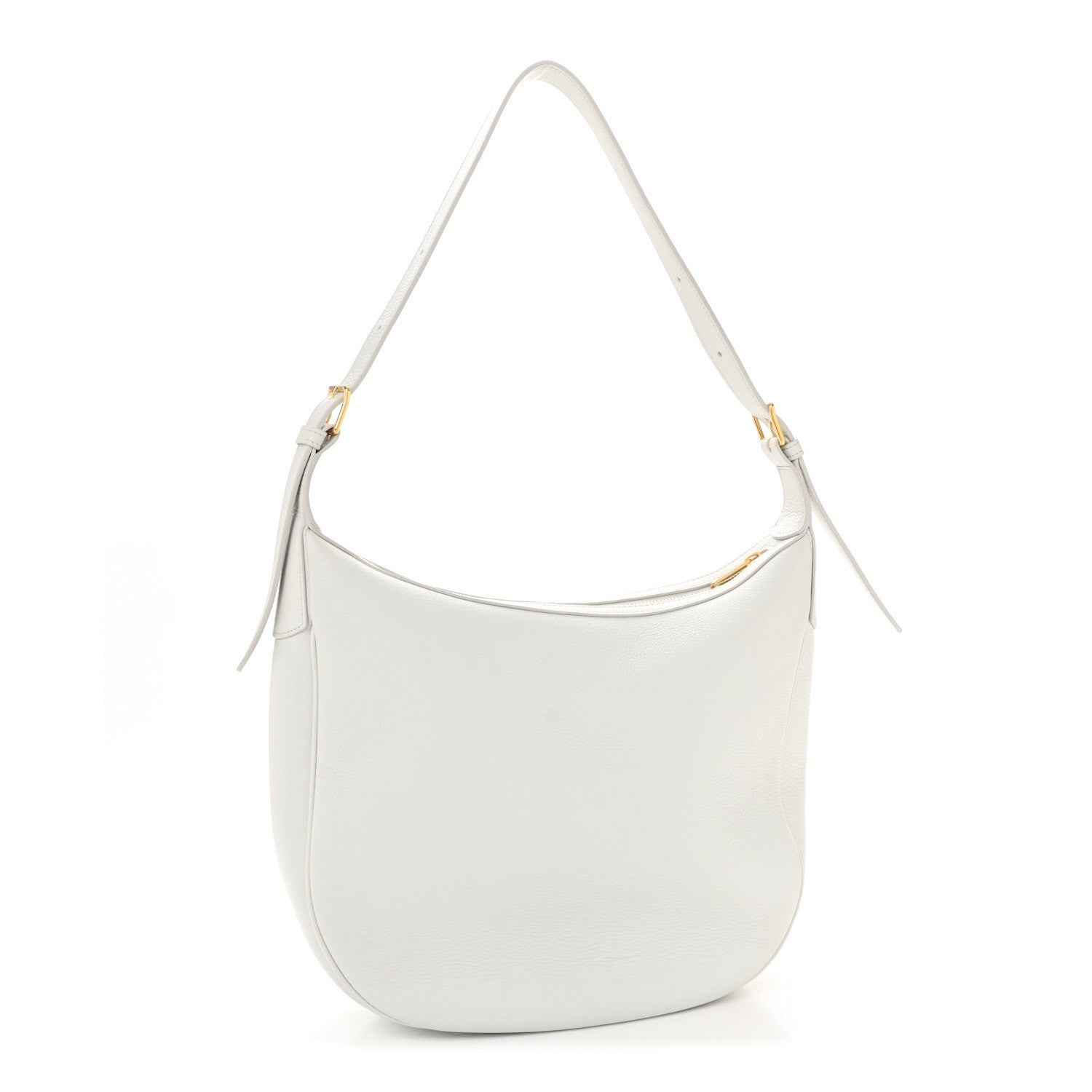 Celine Supple Calfskin Cuir Triomphe Heloise Shoulder Bag Light Stone 3 of 12