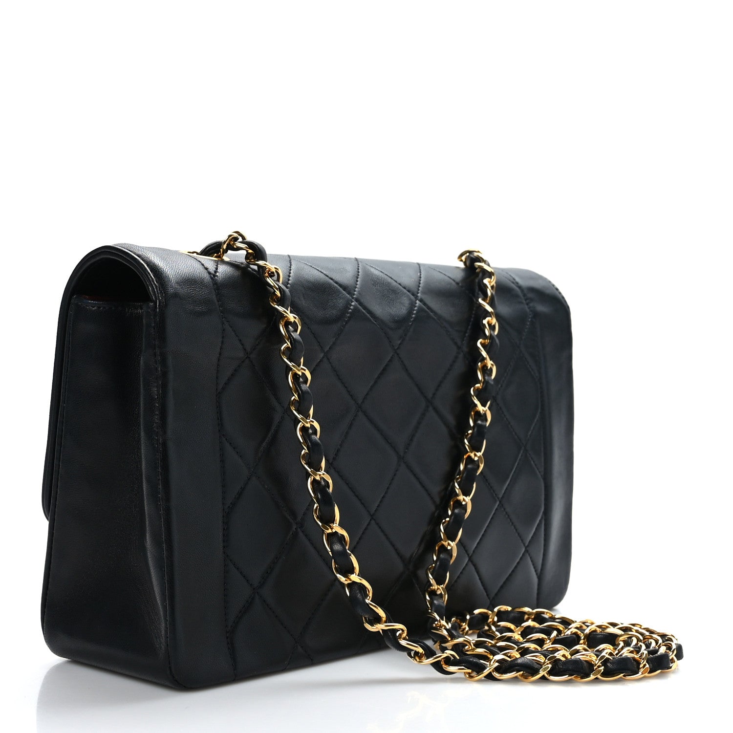 Chanel Lambskin Quilted Medium Single Flap Black 3 of 9