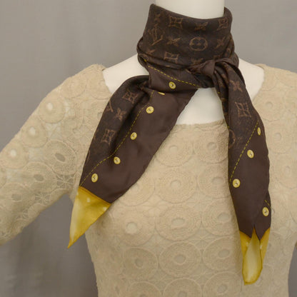 Louis Vuitton Denim Scarf Silk Monogram Ebene 2 of 5