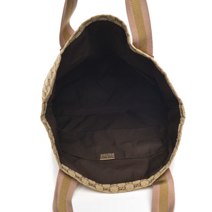 Gucci GG Monogram Medium Web Handle Vertical Tote Pink Gold 5 of 8