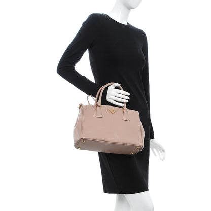 Prada Saffiano Small Galleria Double Zip Tote Cammeo 3 of 13