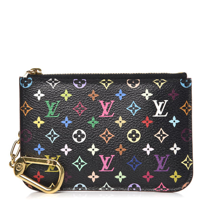 Louis Vuitton Monogram Multicolor Key Pouch Black Grenade 1 of 7