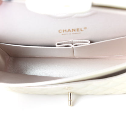 Chanel Iridescent Lambskin Quilted Medium Double Flap Ivory 5 of 11