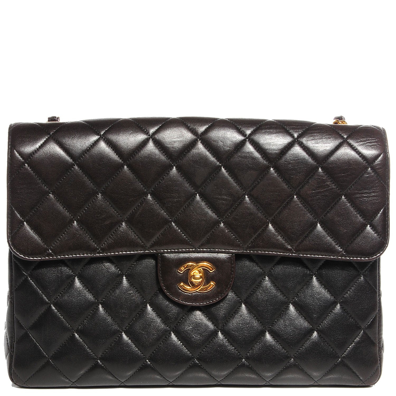 Chanel Lambskin Jumbo Single Flap Black 1 of 8