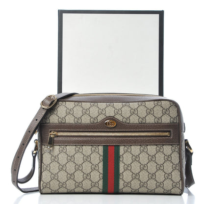 Gucci GG Supreme Monogram Web Small Ophidia Shoulder Bag Brown 8 of 8