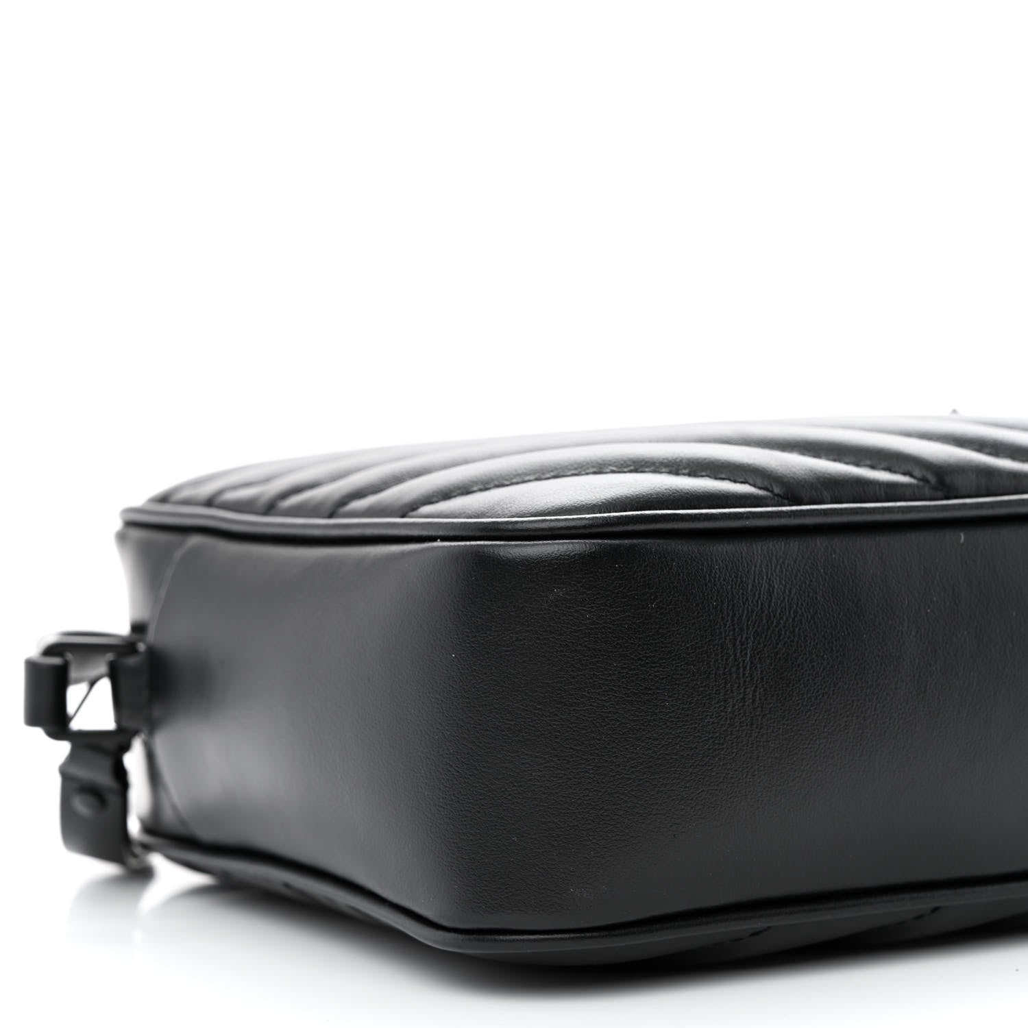 Saint Laurent Calfskin Matelasse Monogram Monochrome Lou Camera Bag Black 9 of 10