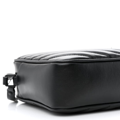 Saint Laurent Calfskin Matelasse Monogram Monochrome Lou Camera Bag Black 9 of 10
