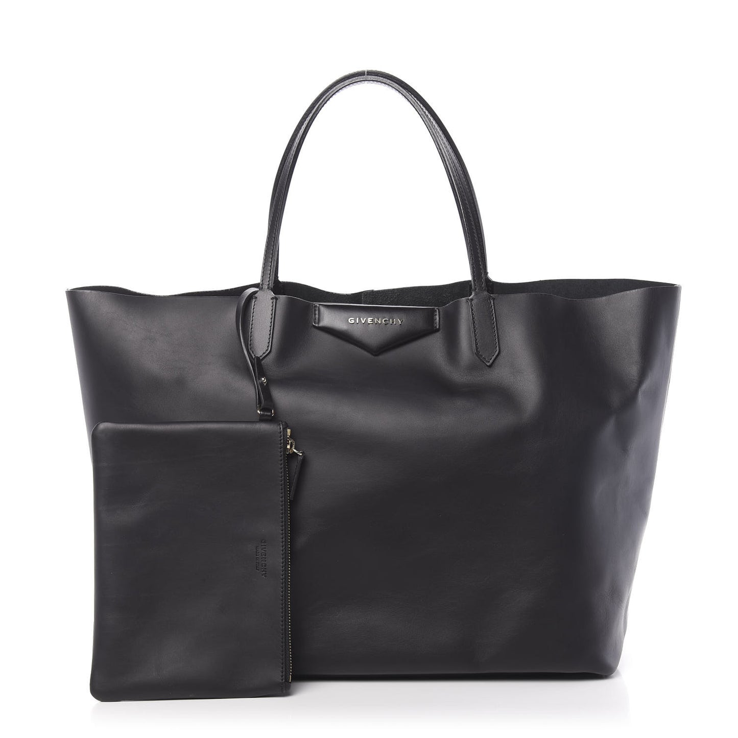 Calfskin Large Antigona Tote Black