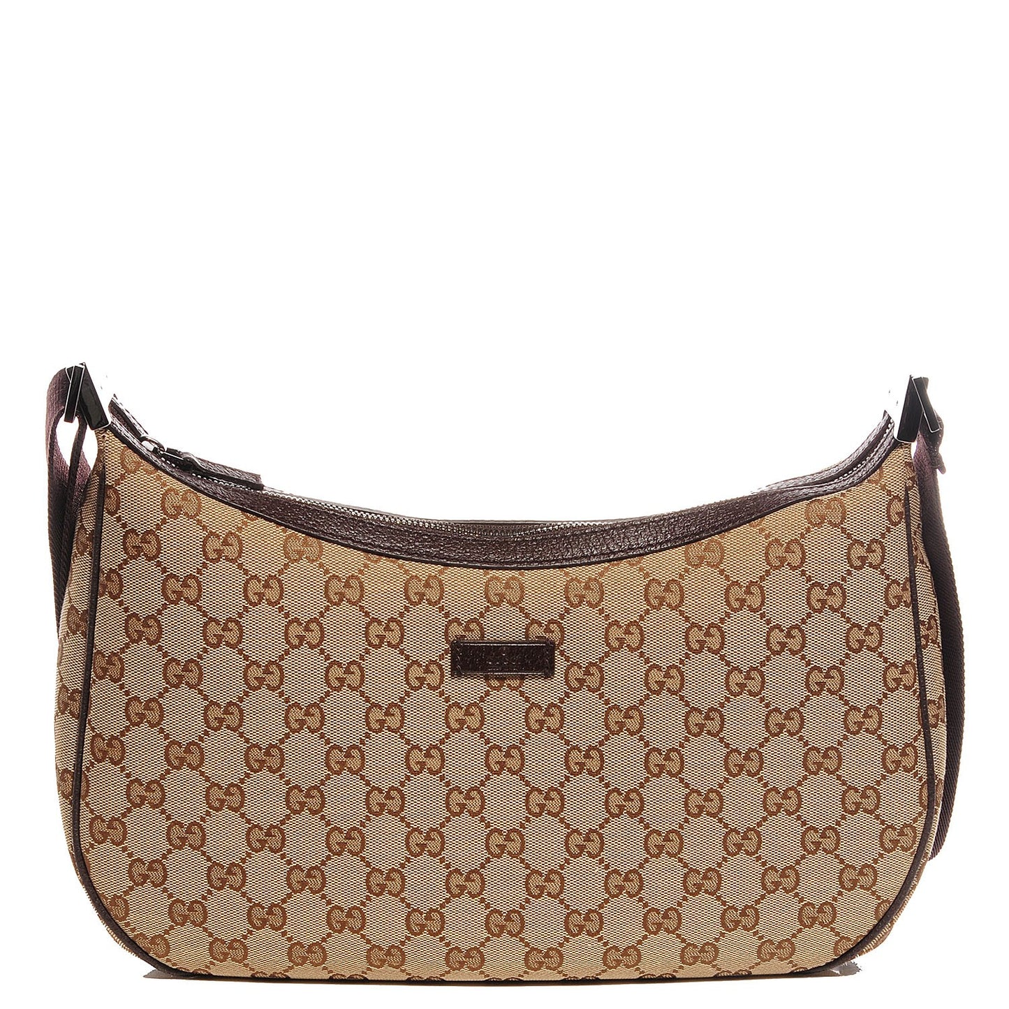 Monogram Medium Half Moon Hobo Dark Brown