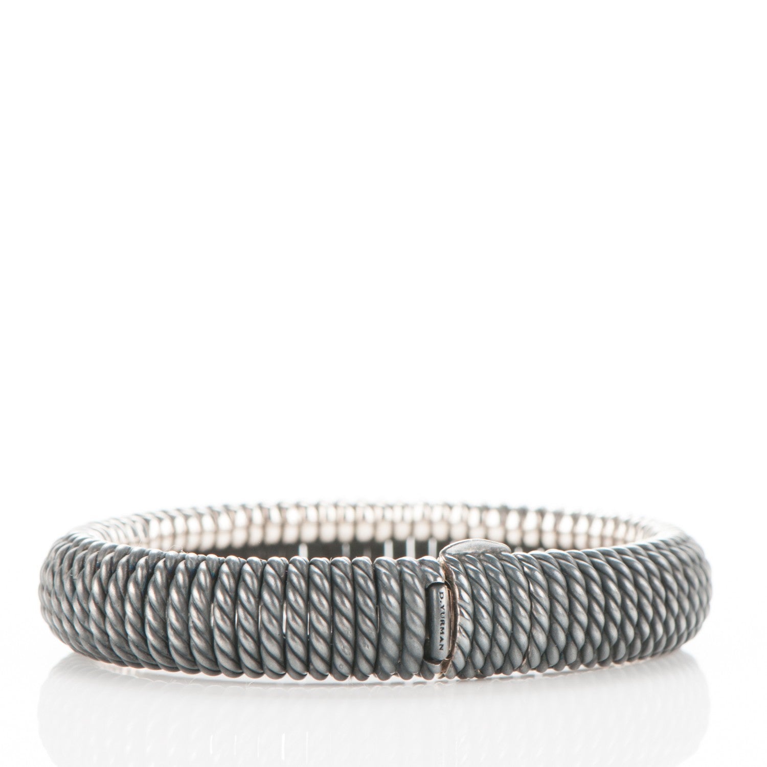 David Yurman Darkened Sterling Silver Diamond Tempo M Bracelet 3 of 5