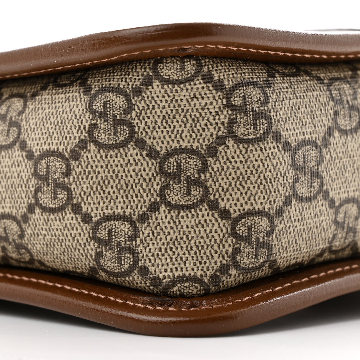 Gucci GG Supreme Monogram Azalea Calfskin Mini Retro Interlocking G Shoulder Bag Beige Ebony Brown Sugar 10 of 10