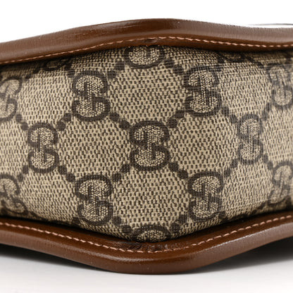 Gucci GG Supreme Monogram Azalea Calfskin Mini Retro Interlocking G Shoulder Bag Beige Ebony Brown Sugar 10 of 10