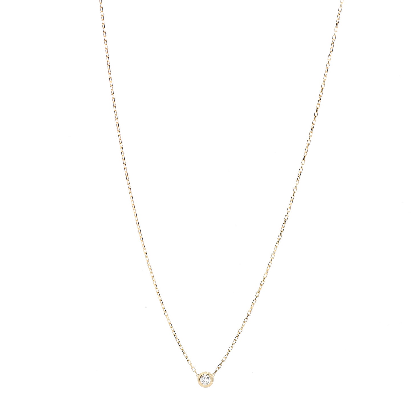 18K Yellow Gold Diamond LM D'Amour Pendant Necklace