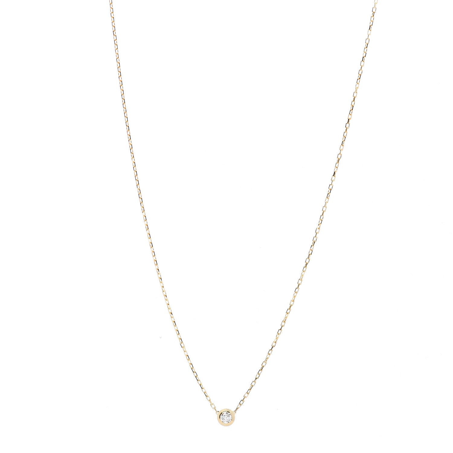 Cartier 18K Yellow Gold Diamond LM D'Amour Pendant Necklace 1 of 5