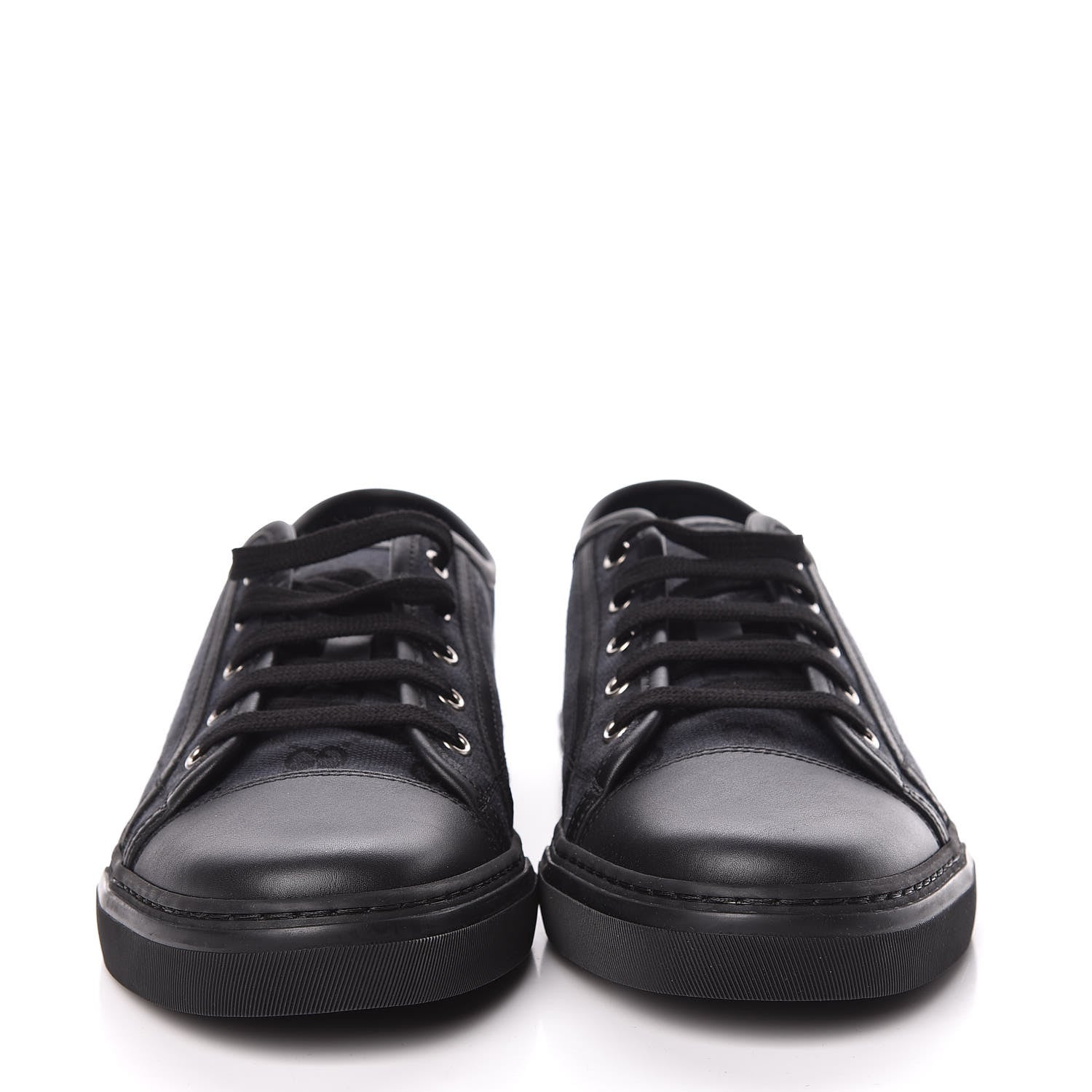 Gucci Monogram Mens Sneakers 8.5 Black Piombo 3 of 10