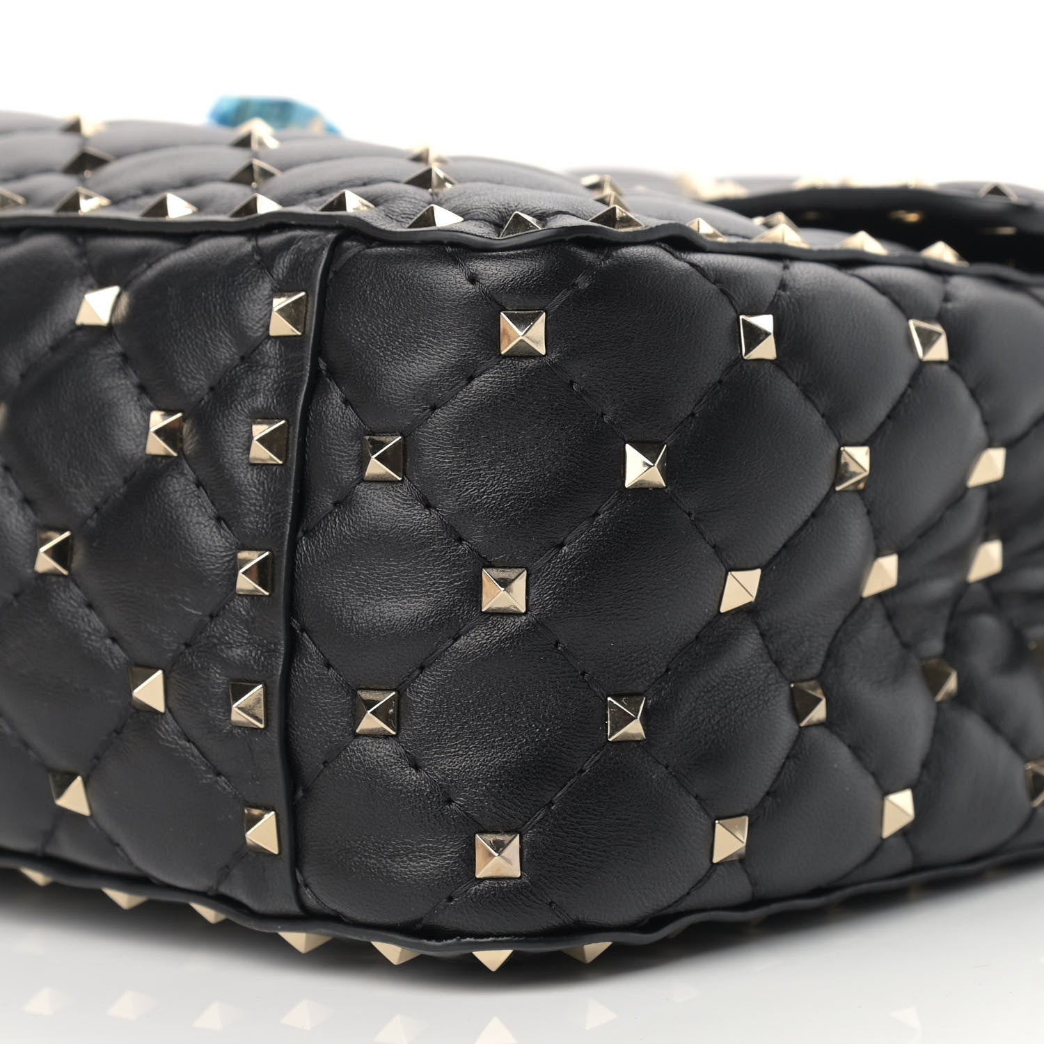 Valentino Garavani Lambskin Large Rockstud Spike Shoulder Bag Black 8 of 12