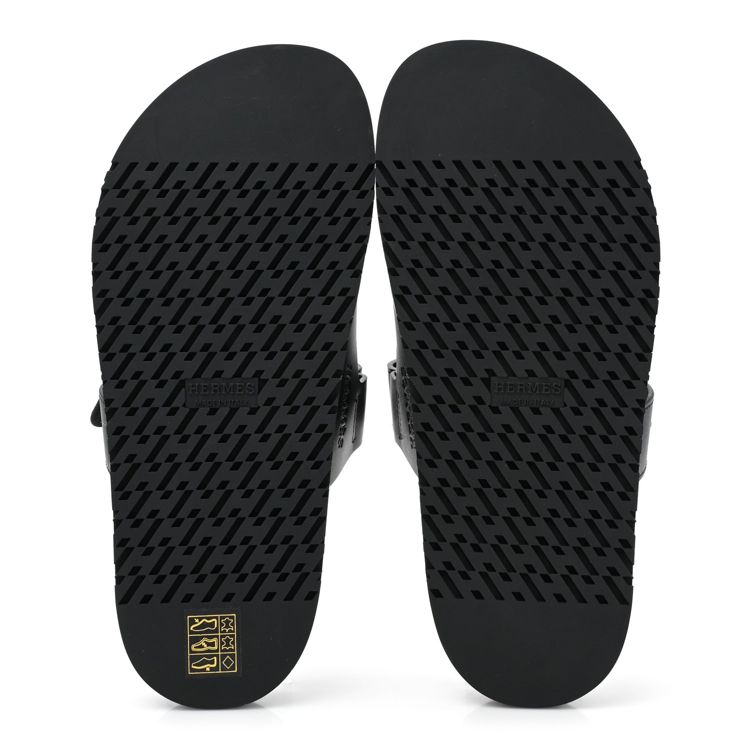 Hermes Calfskin Womens Chypre Sandals 37.5 Black 5 of 8