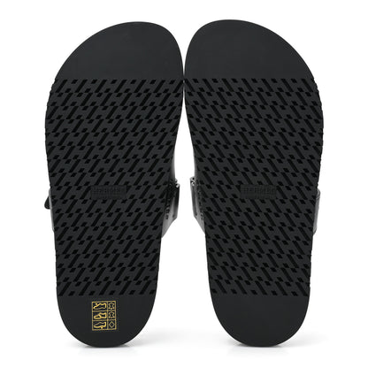 Hermes Calfskin Womens Chypre Sandals 37.5 Black 5 of 8