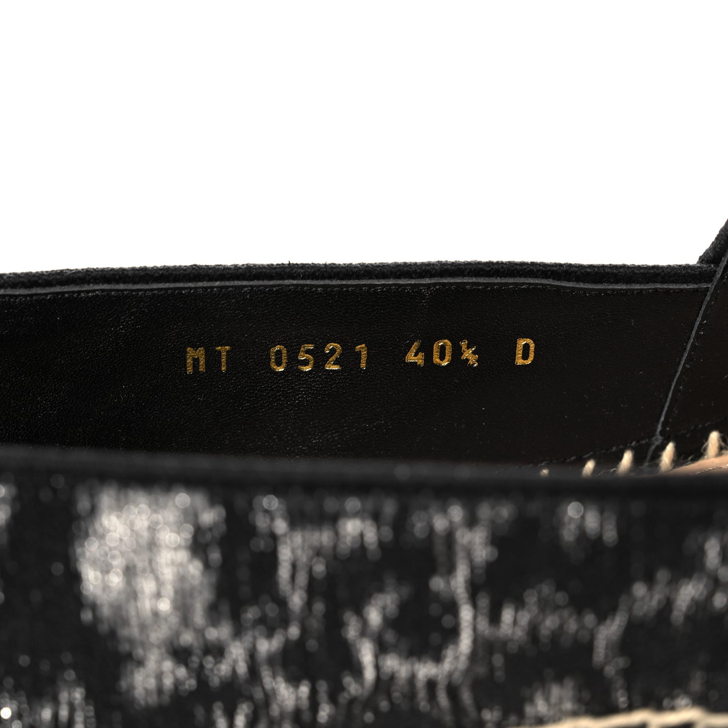 Lurex Embroidered Mizza Granville Espadrille 40.5 Black