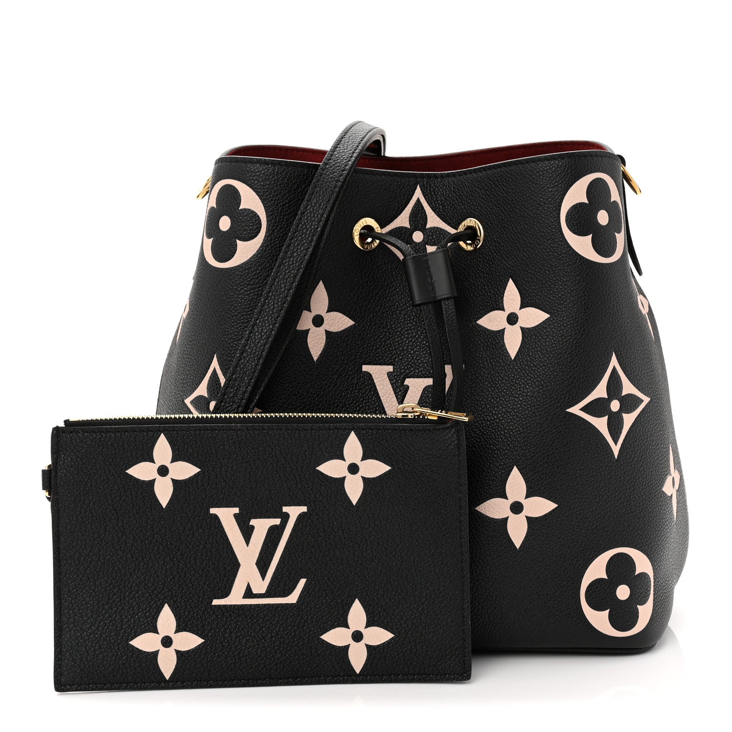 Louis Vuitton Empreinte Monogram Giant Neonoe MM Black Beige 3 of 11
