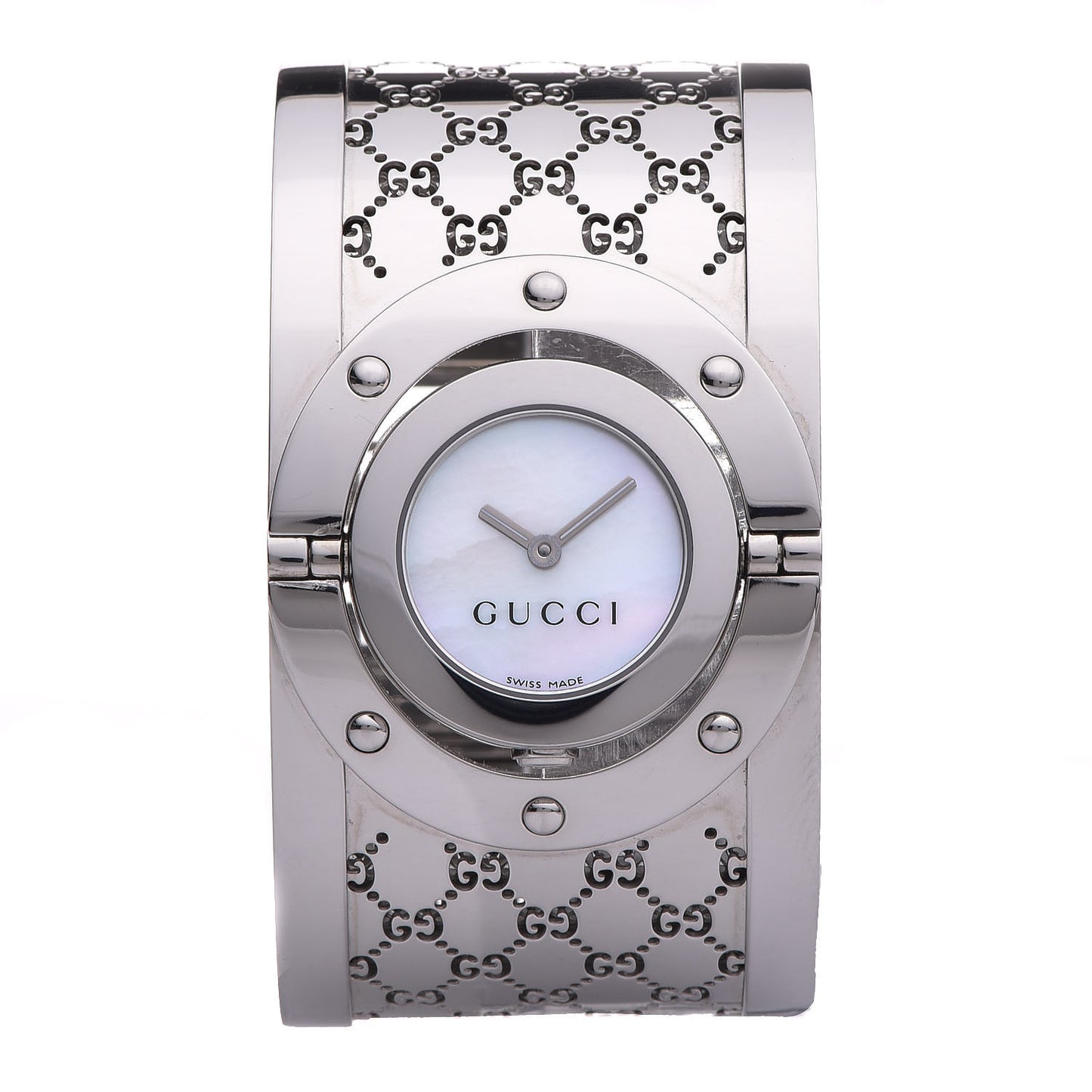 Stainless Steel Mother of Pearl 33mm Twirl Quartz Watch