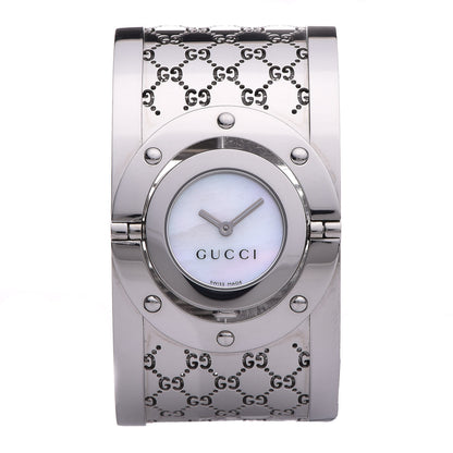 Gucci Stainless Steel Mother of Pearl 33mm Twirl Quartz Watch 1 of 6