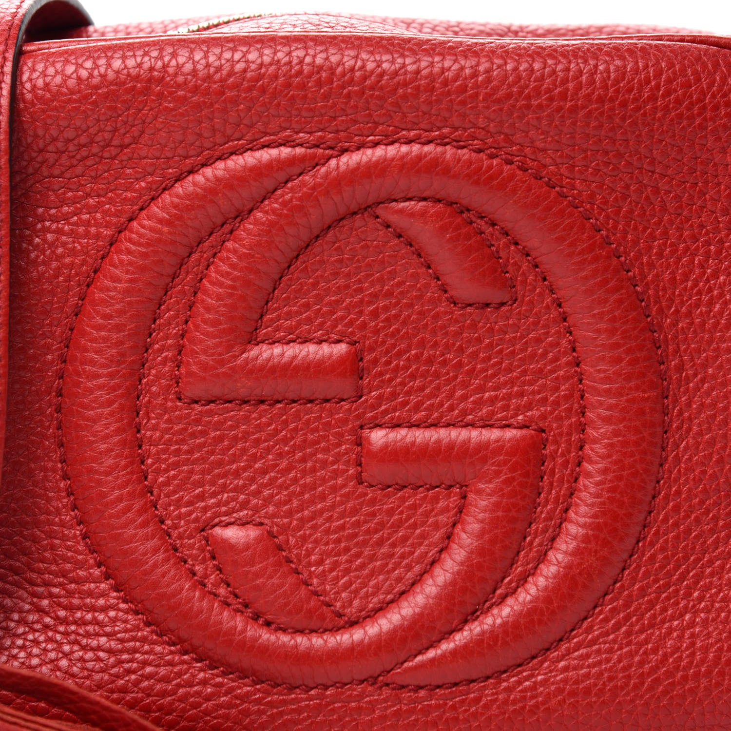 Gucci Pebbled Calfskin Small Soho Disco Bag Tabasco Red 16 of 16