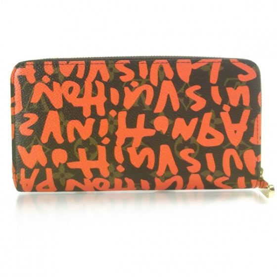 Louis Vuitton Monogram Graffiti Zippy Wallet Orange 2 of 9