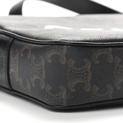 Celine Triomphe Canvas Medium Messenger Bag Black 8 of 9