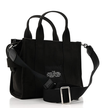 Marc Jacobs Cotton Canvas Small The Traveler Tote Bag Black 3 of 13