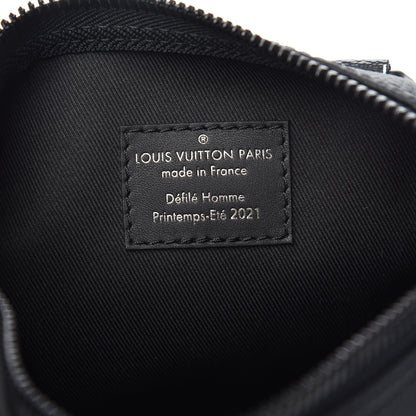 Louis Vuitton Calfskin Damier Distorted Keepall XS Black 5 of 9