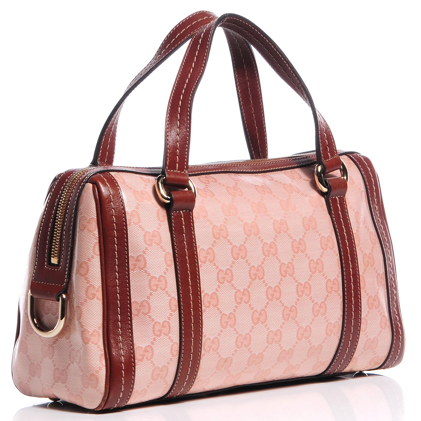 Crystal Monogram Medium Duchessa Boston Bag Pink