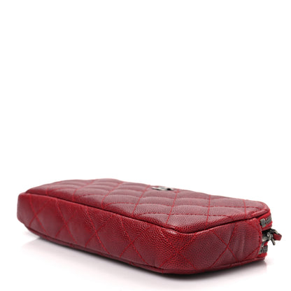 Chanel Caviar Quilted Small Clutch With Chain Red 8 of 8