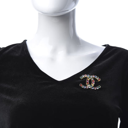 Chanel Crystal Over The Rainbow CC Brooch Gold Multicolor 2 of 5