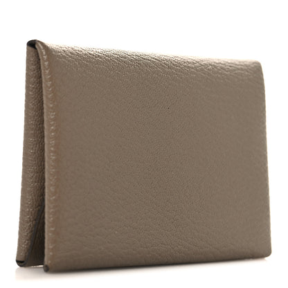 Hermes Epsom Calvi Duo Card Case Etoupe 3 of 6