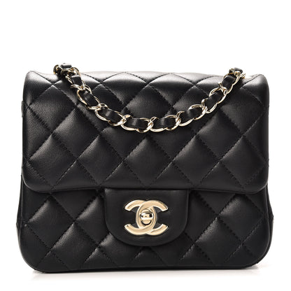 Chanel Lambskin Quilted Mini Square Flap Black 1 of 10