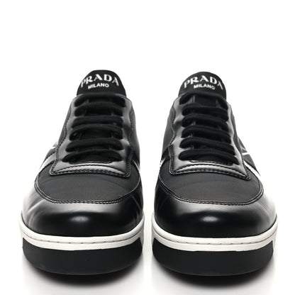 Prada Spazzolato Rois Re-Nylon Triangle Logo Womens Low Top Sneakers 38.5 Black 2 of 8