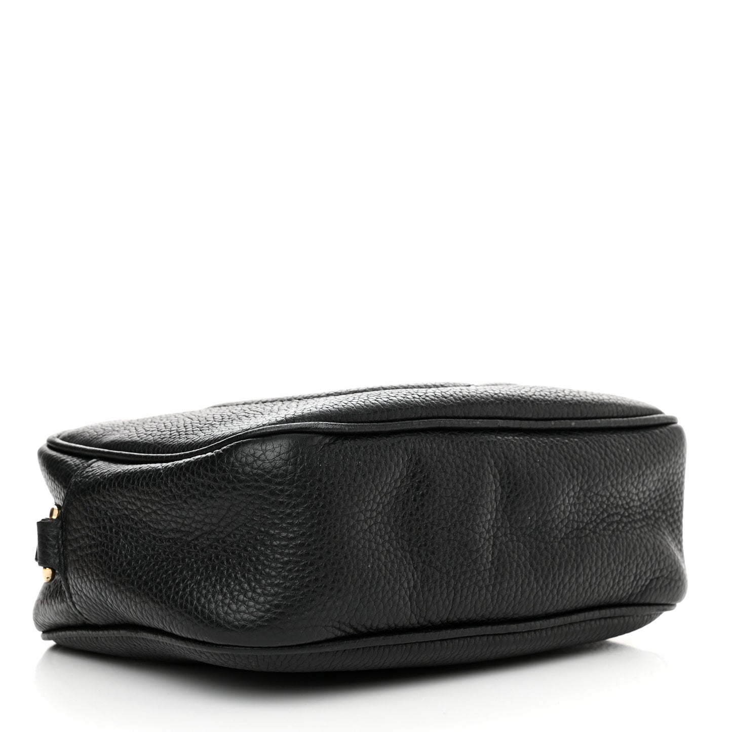 Pebbled Calfskin Small Soho Disco Bag Black