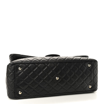 Chanel Calfskin Quilted XXL Travel Flap Bag Black 4 of 9
