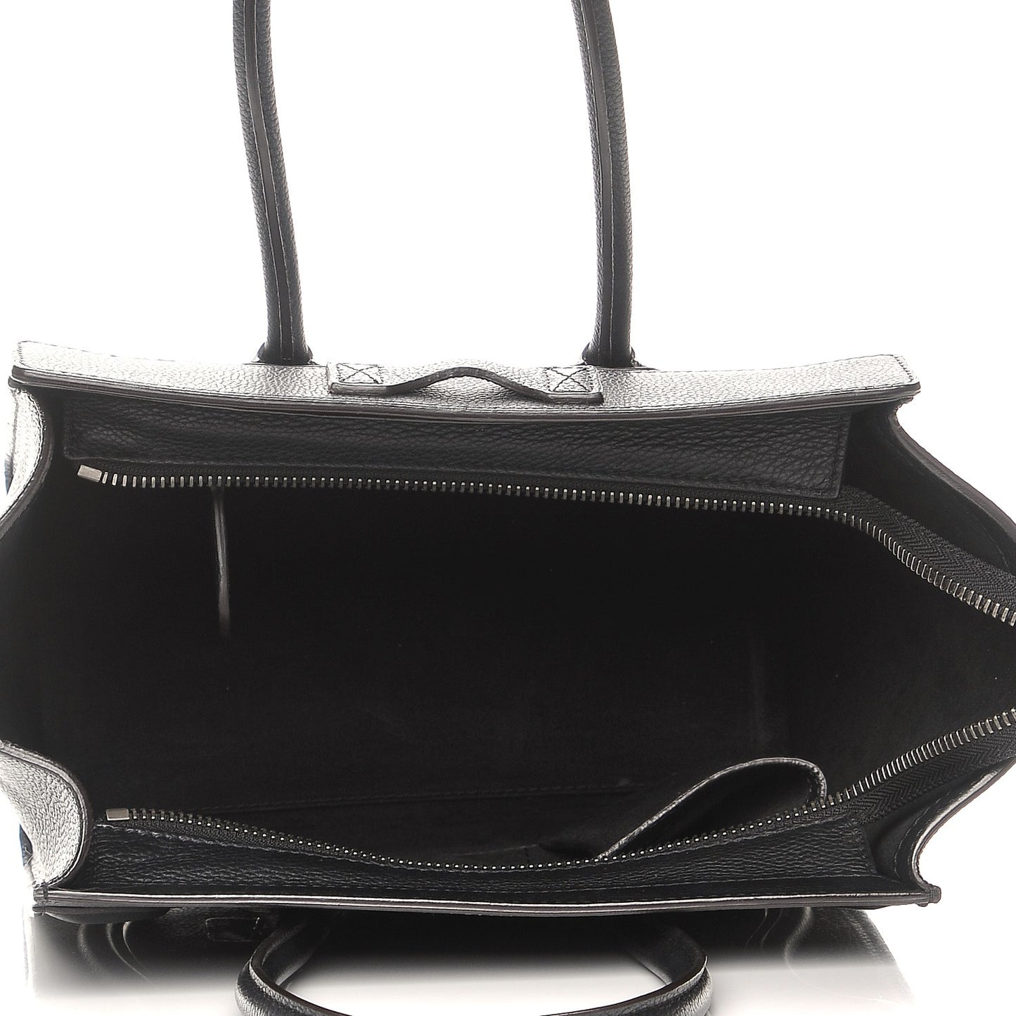 Drummed Calfskin Micro Luggage Black