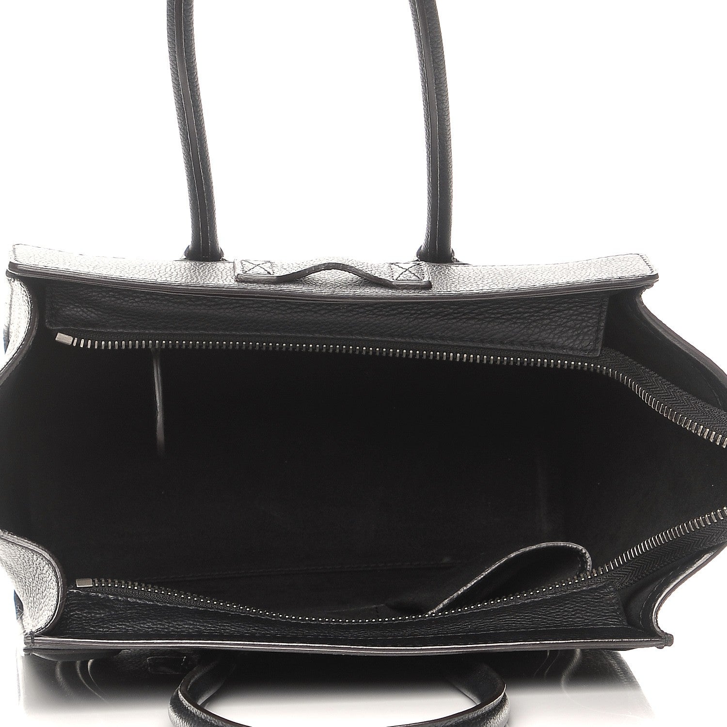Celine Drummed Calfskin Micro Luggage Black 6 of 8